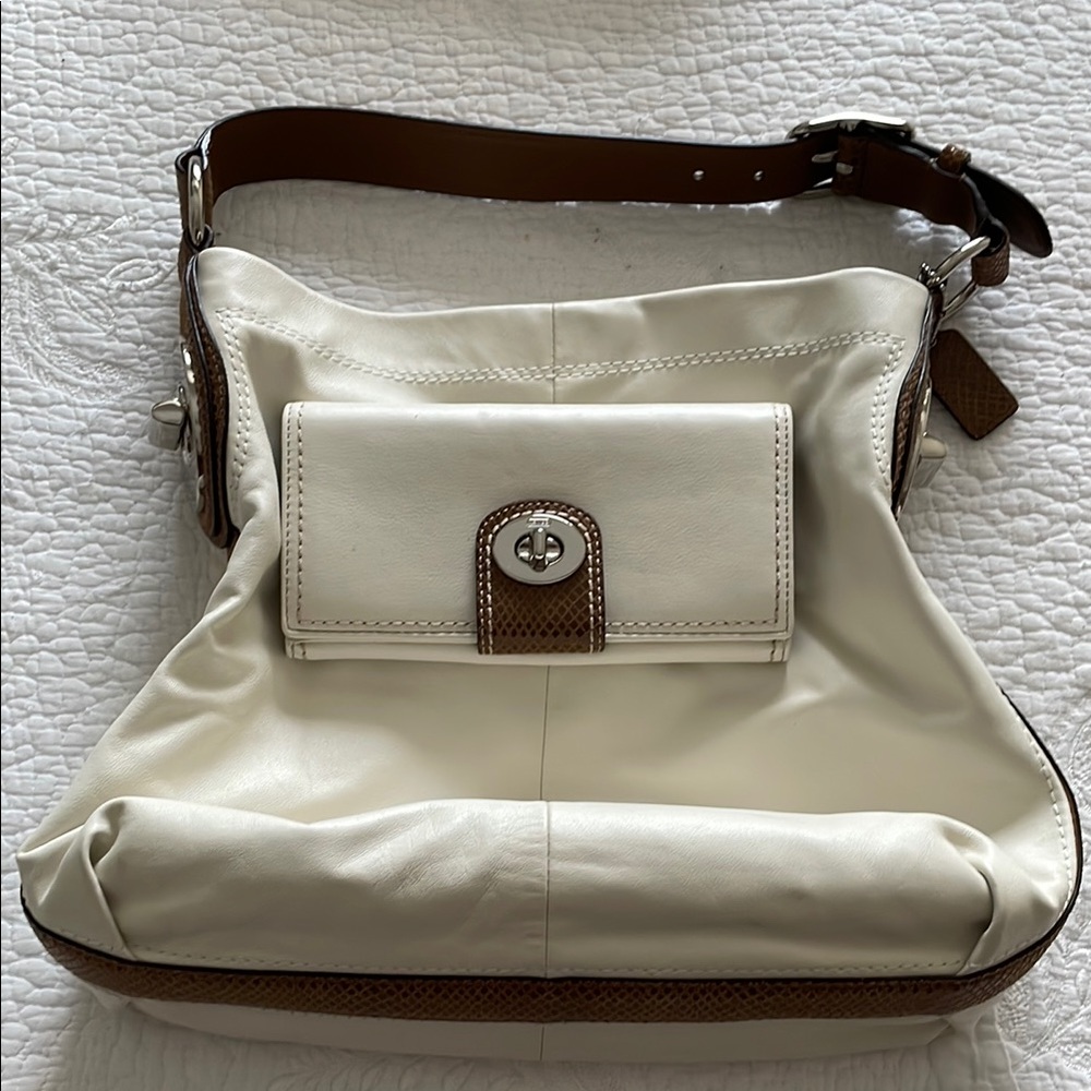Coach Leather Shoulder Bag and Wallet